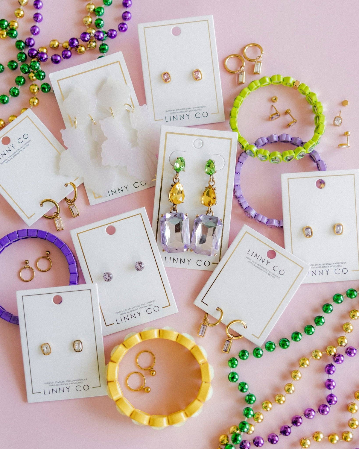 Screwback Stud Earrings - Kay Pink