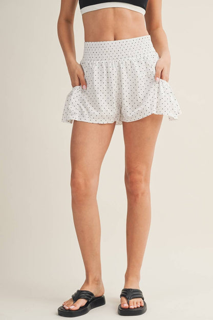 Polka Dot Flare Shorts