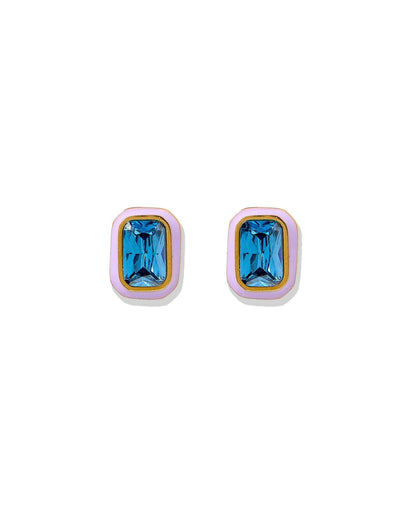 Screwback Stud Earrings - Whitney Violet Bloom