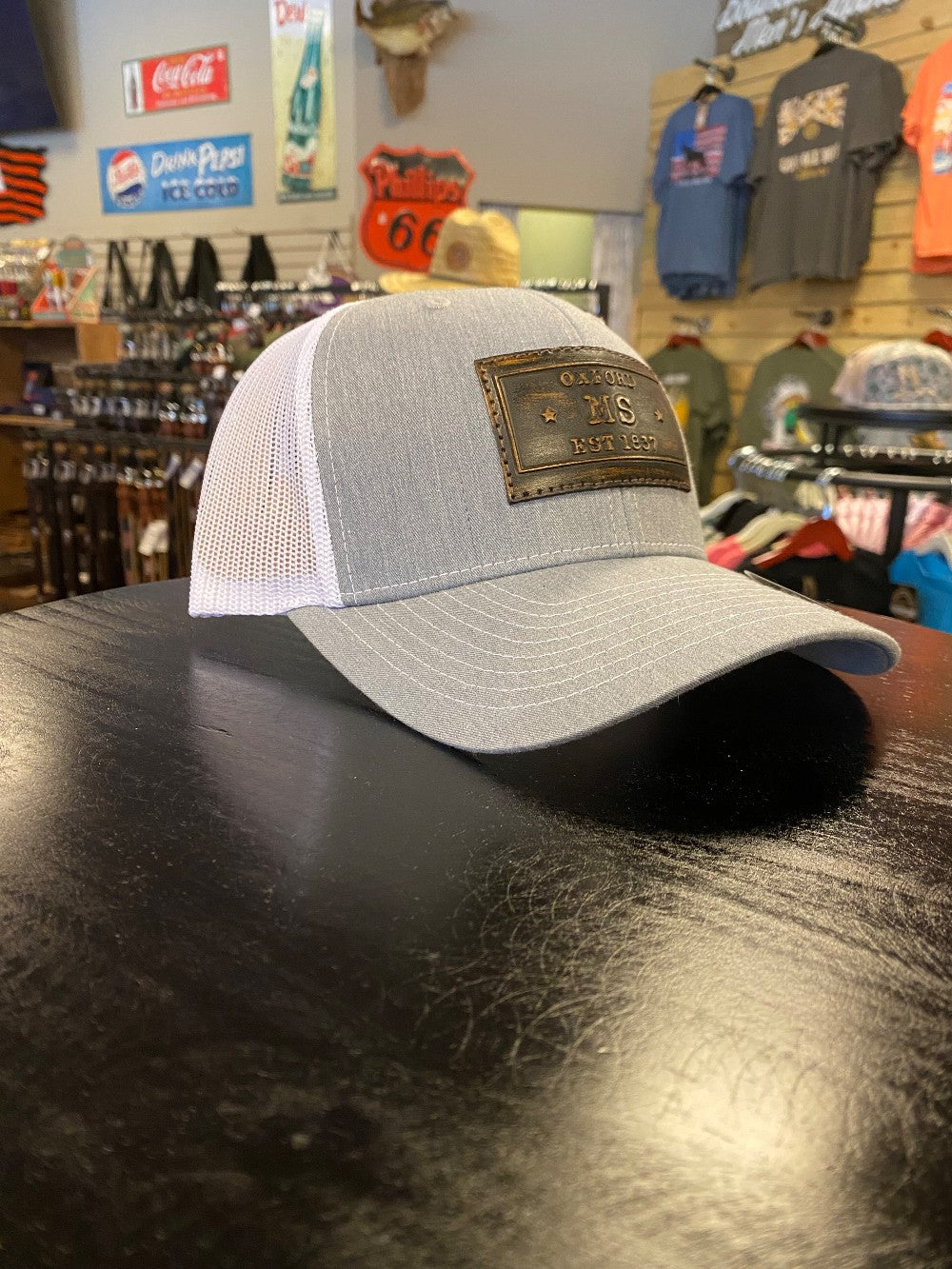 Oxford hat Heather/White