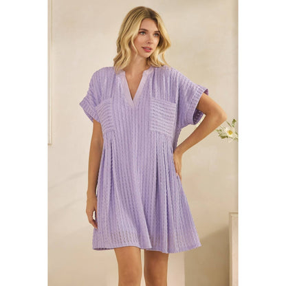 Texture Knit Mini Dress