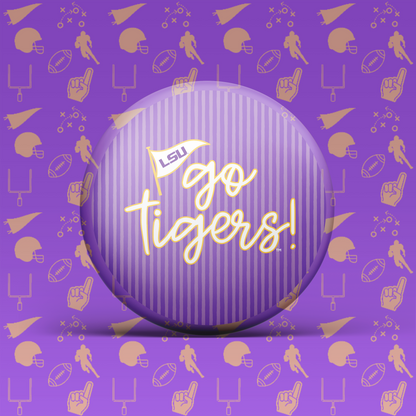 LSU Game Day Buttons | Louisiana State Tigers Game Day Pins