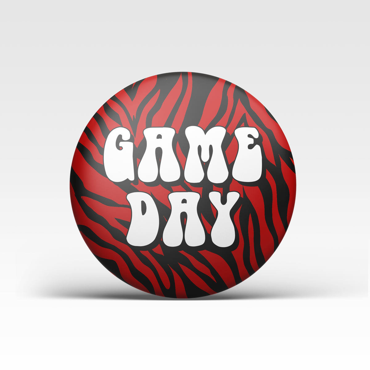Red Zebra Game Day Button