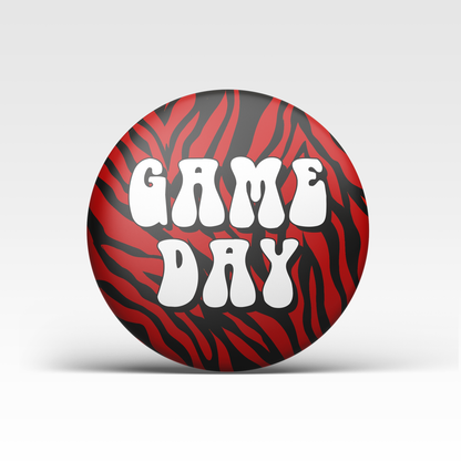 Red Zebra Game Day Button