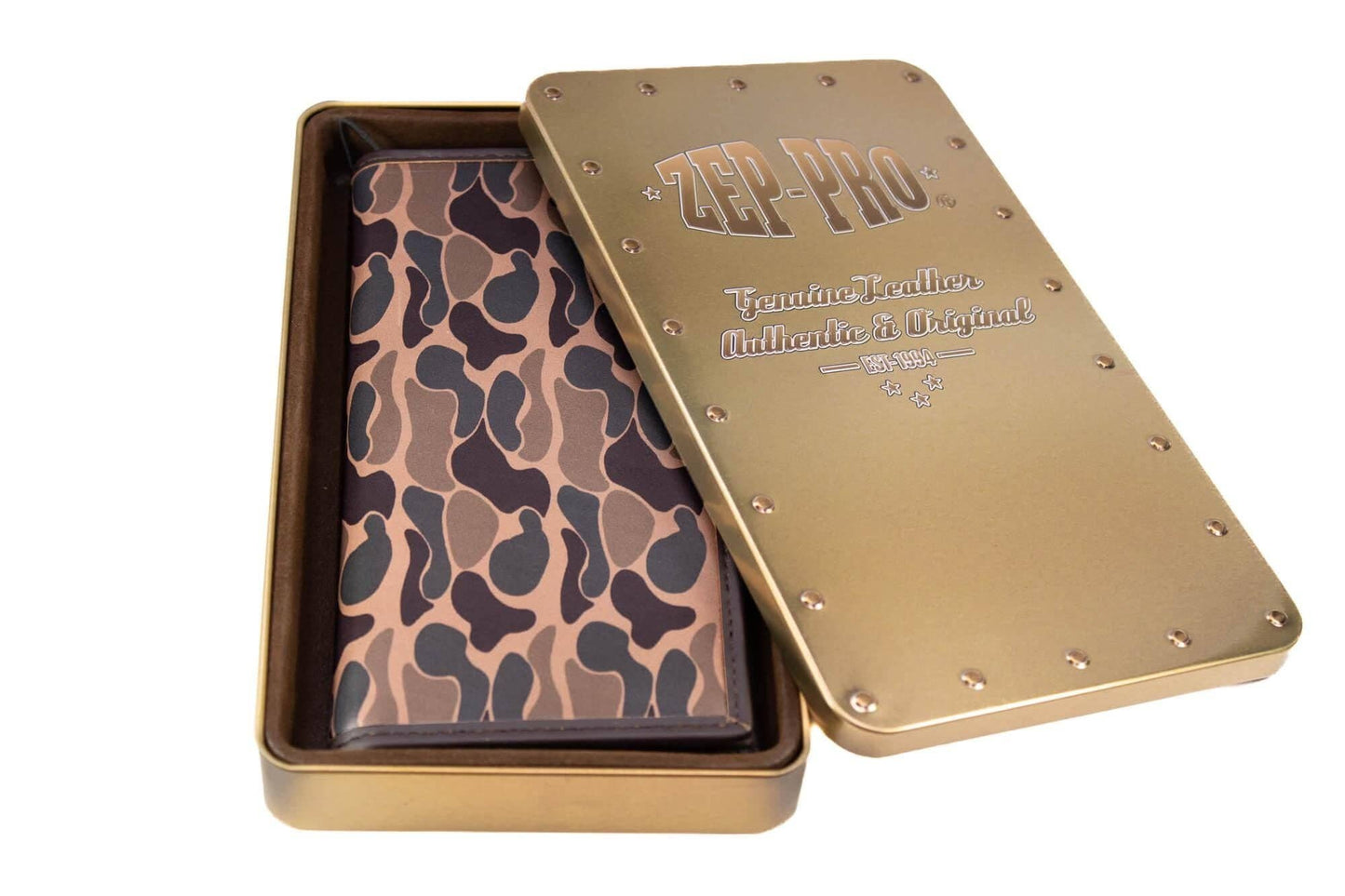 MSU Bulldogs Men's Secretary Old School Camo Leather Wallet.