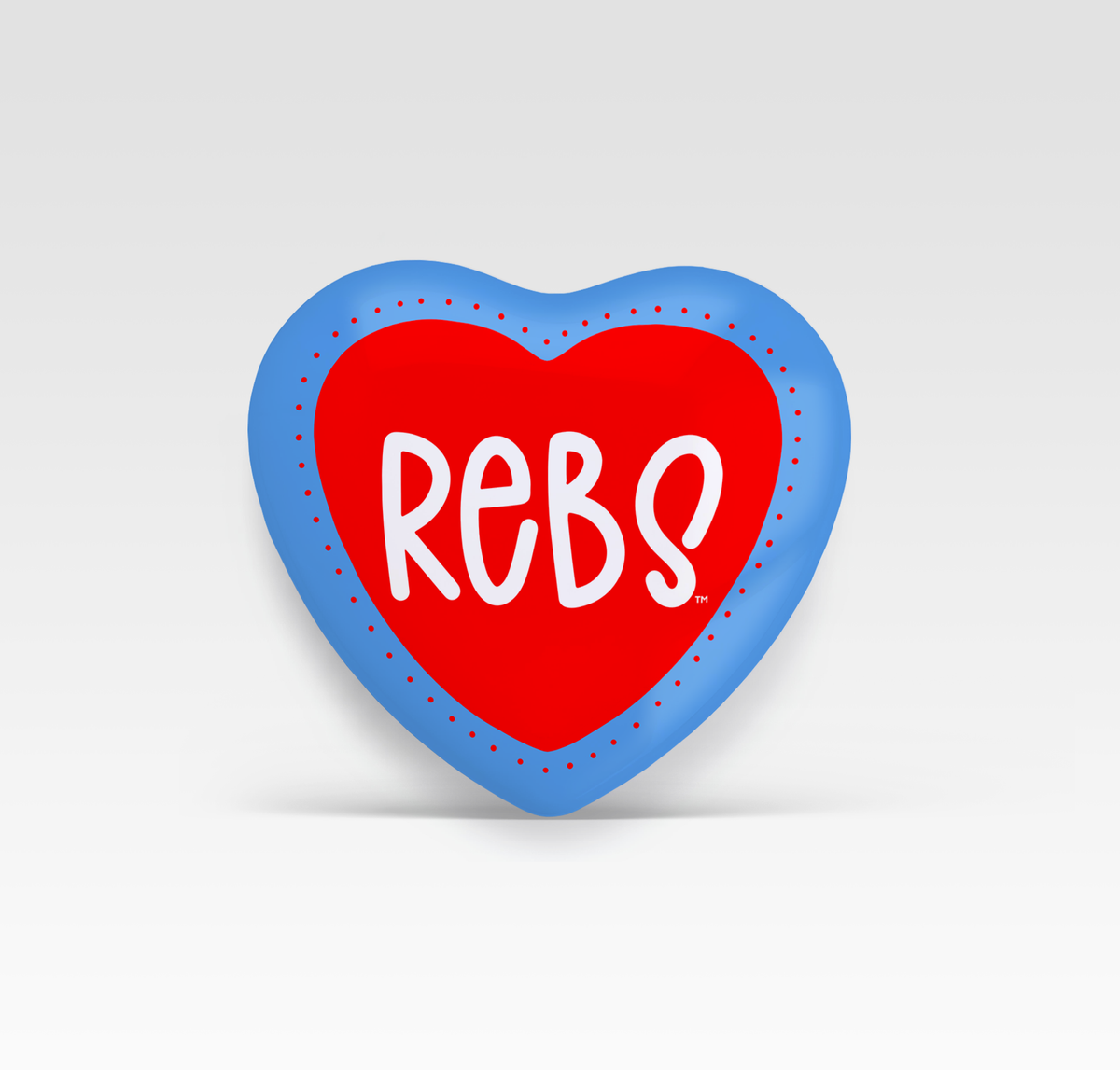 Ole Miss Rebs Heart Shaped Game Day Button Pin