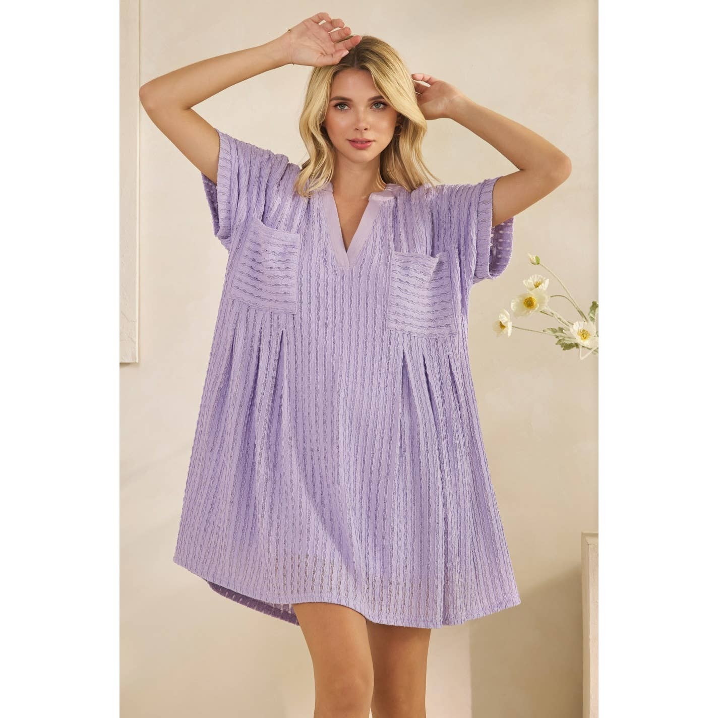 Texture Knit Mini Dress