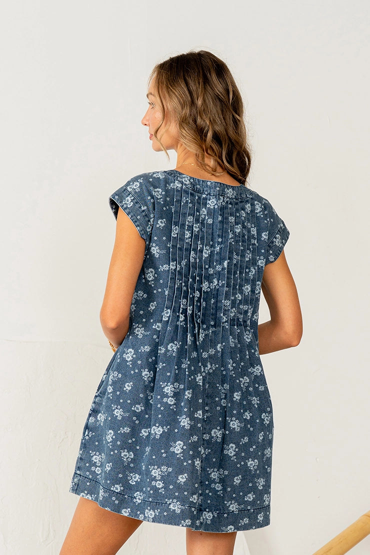 Floral Denim Dress