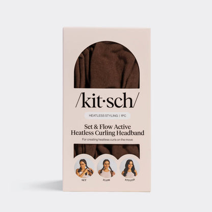 Set & Flow Heatless Curling Headband - Chocolate Brown