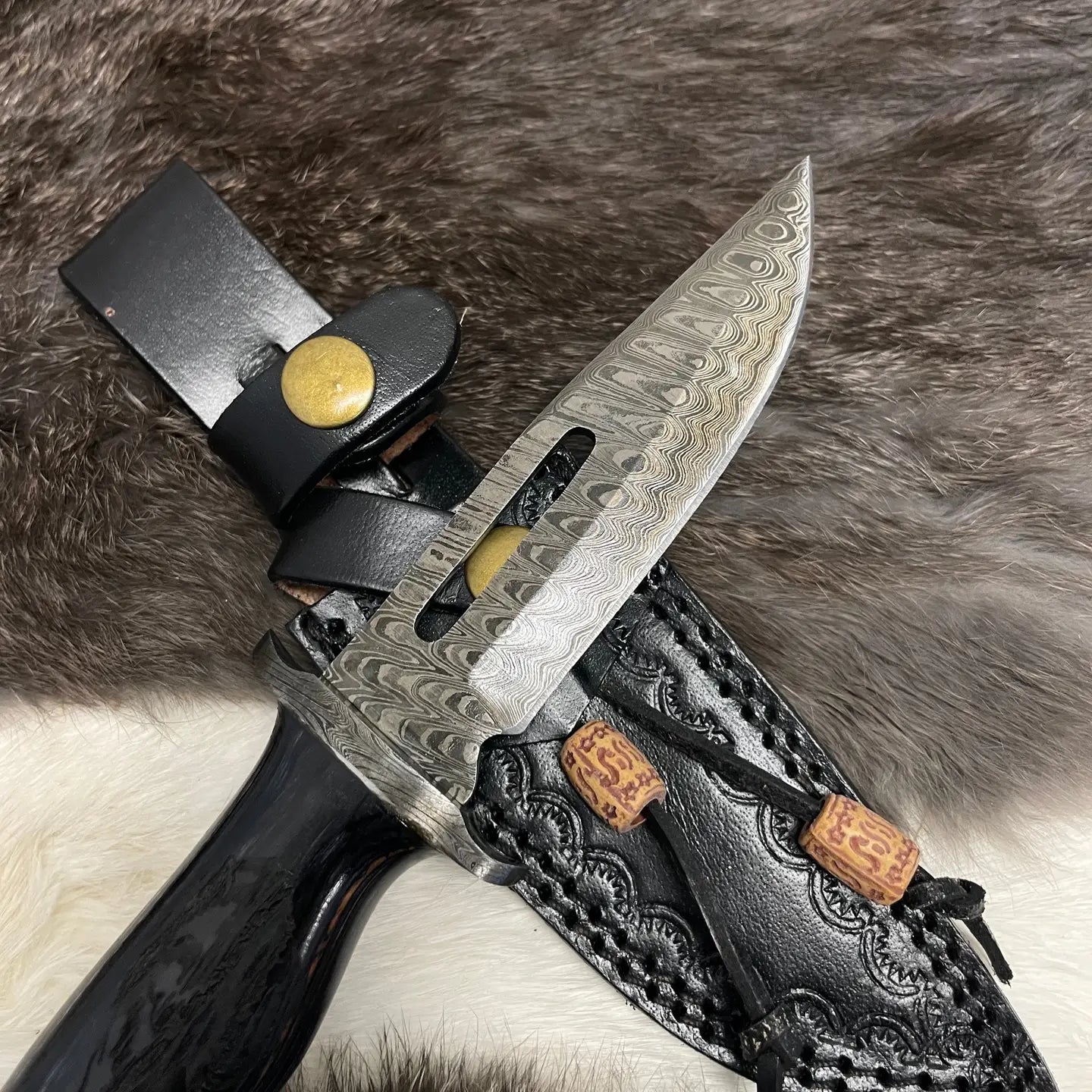 Lunar Guardian Damascus Knife TK-098