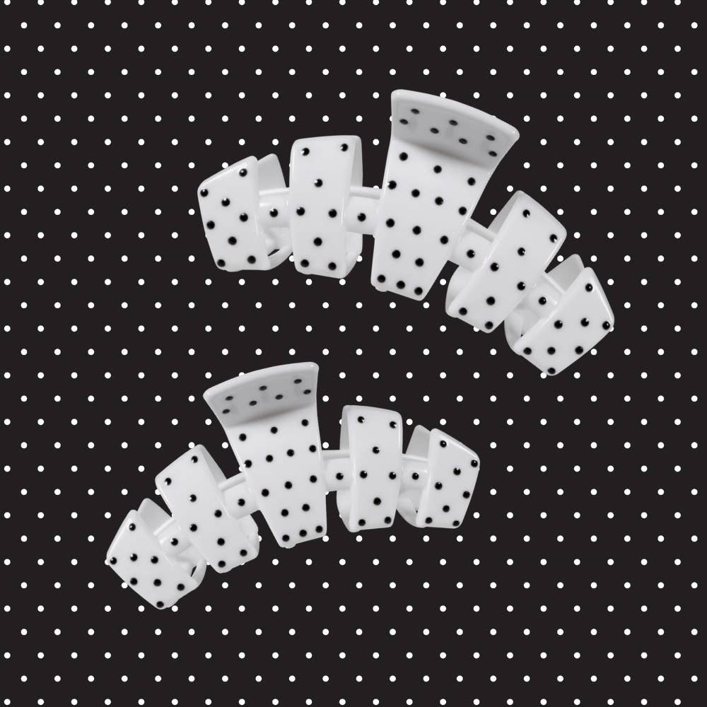 Classic White Polka Dot Party Medium Claw Clip
