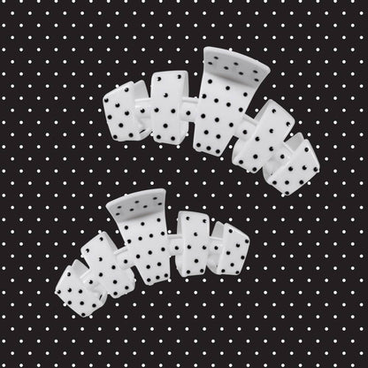 Classic White Polka Dot Party Large Claw Clip