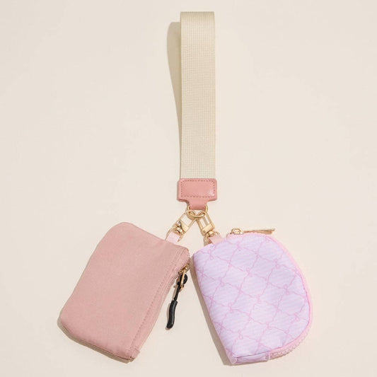 Nylon Dual Pouch Wristlet