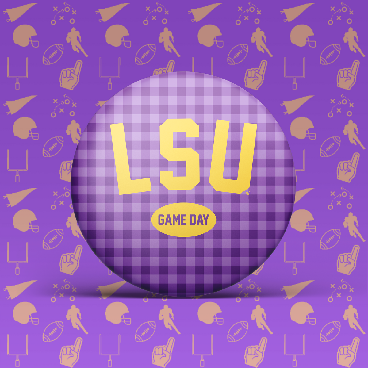 LSU Game Day Buttons | Louisiana State Tigers Game Day Pins