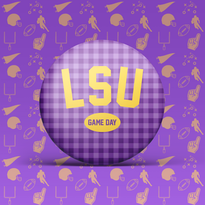 LSU Game Day Buttons | Louisiana State Tigers Game Day Pins