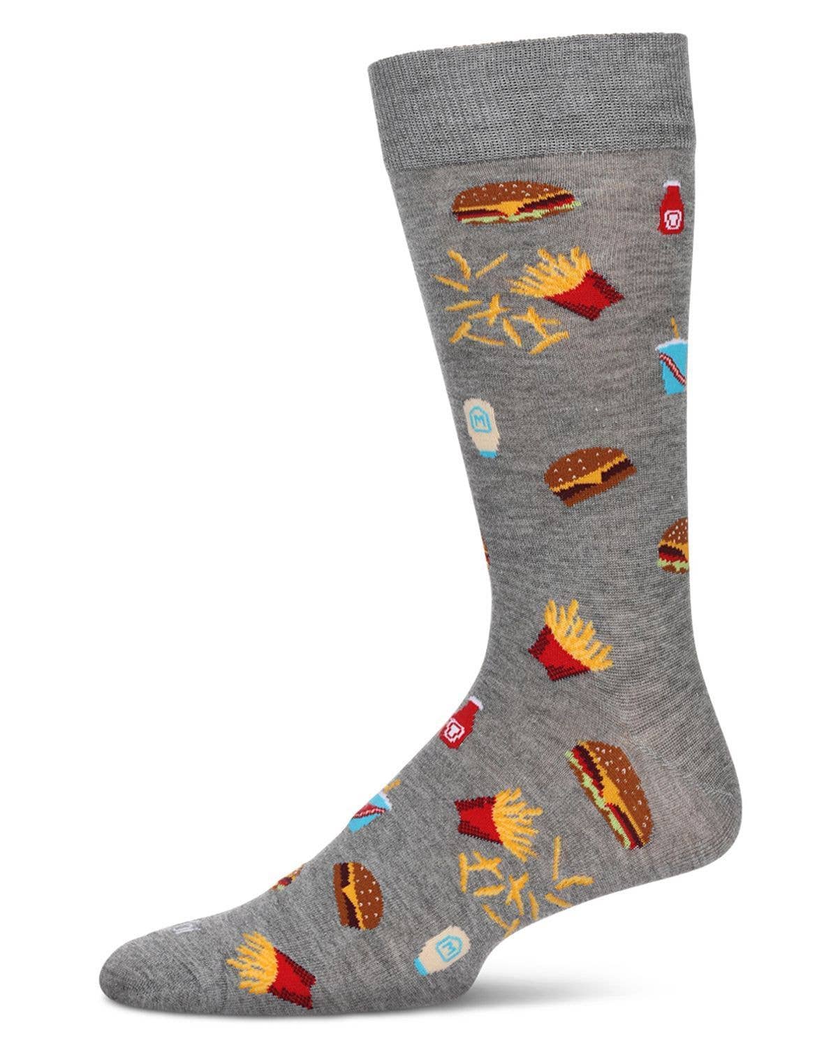 Burgers & Fries Mens Bamboo Crew