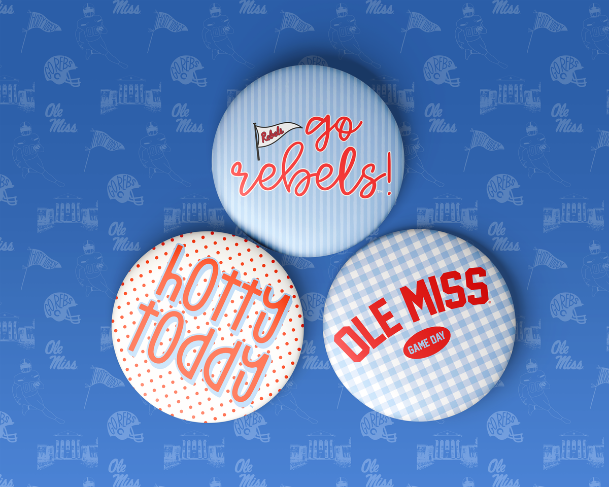 Ole Miss Game Day Buttons | Gameday Pins | College Football
