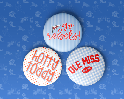 Ole Miss Game Day Buttons | Gameday Pins | College Football