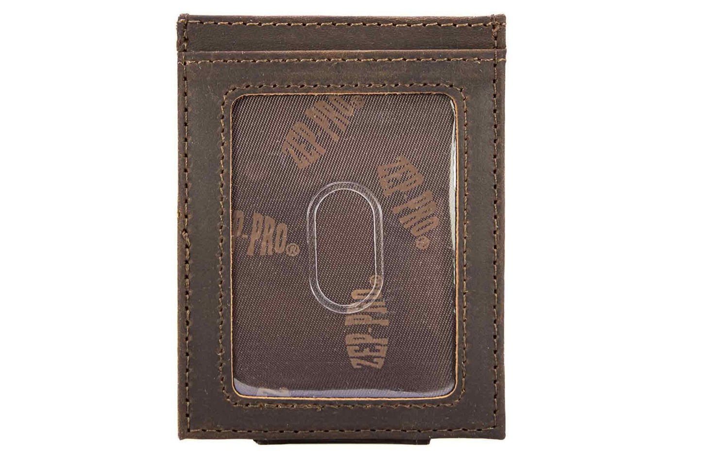 Ole Miss Rebels Men's  Magnetic Front Pocket Leather Wallet.