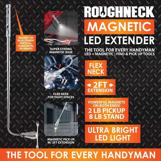 Roughneck Magnetic LED Extender 2 ft Multi Tool