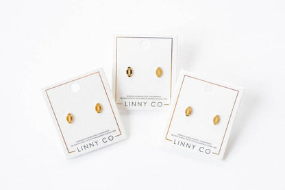 Screwback Stud Earrings - Football