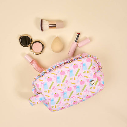 Essentials Quilted Cosmetic Pouch–School's In Session