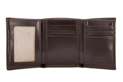 Mississippi State Bulldogs Men's Trifold Old School Camo Leather Wallet.