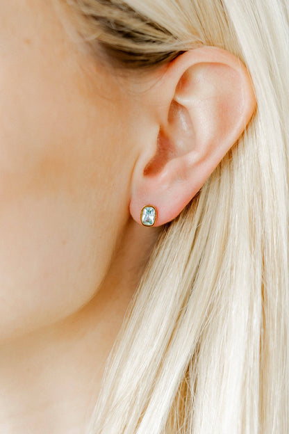 Screwback Stud Earrings - Kay Blue