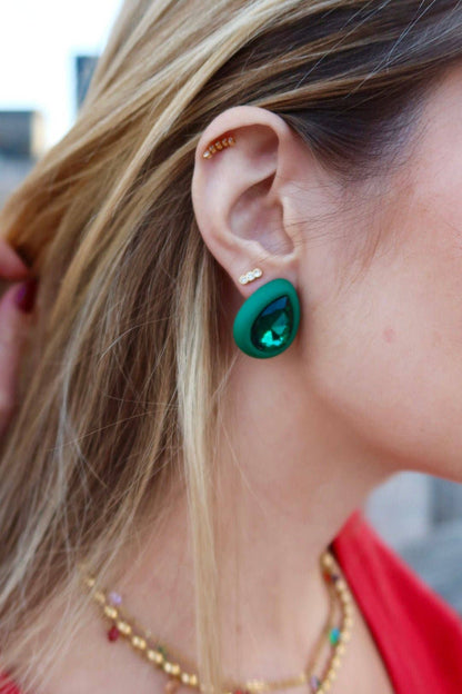 Screwback Stud Earrings - Poppy