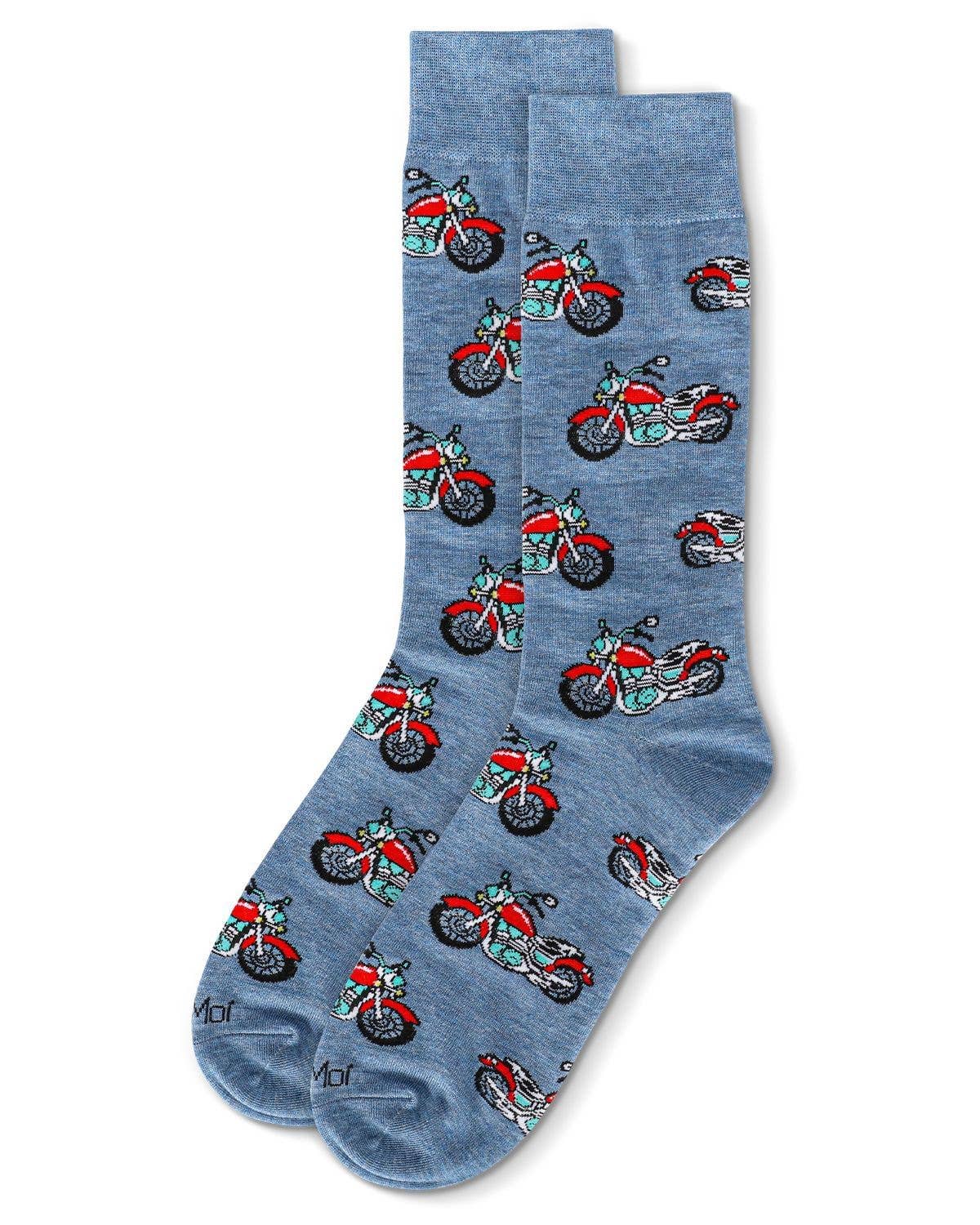 Men's Motorcycles Bamboo Crew Socks