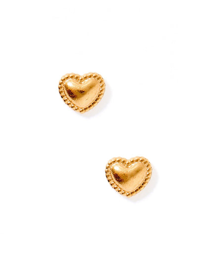 Screwback Stud Earrings - Violet Heart