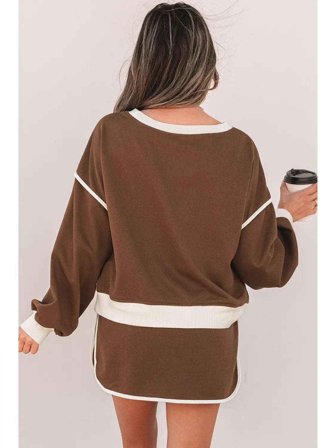 Colorblock Pullover & Skort Set