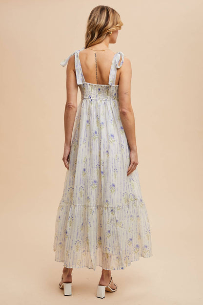 FLORAL SLEEVELESS MAXI DRESS