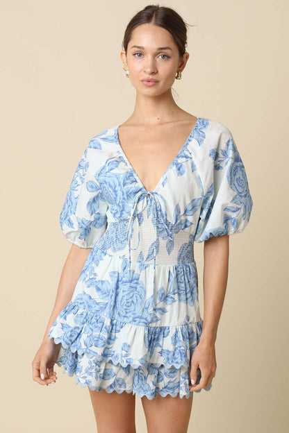 Ember Floral Smocked Romper