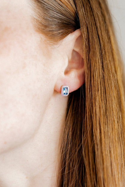 Screwback Stud Earrings - Whitney Violet Bloom