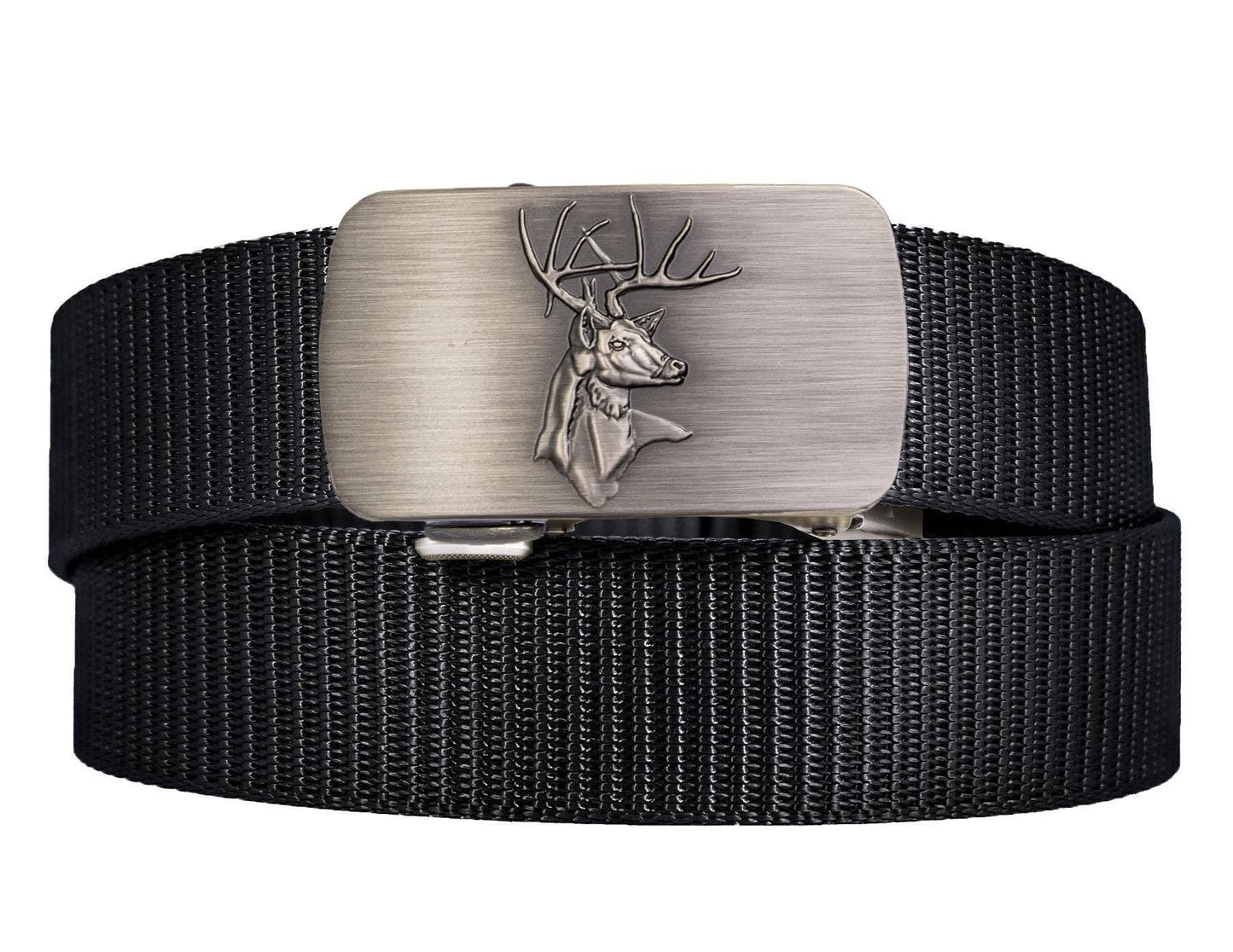 Buck Cut-to-Size Belt with Gunmetal Clamp Buckle