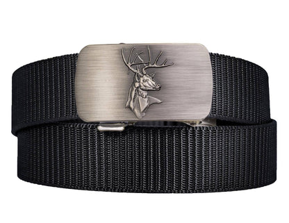 Buck Cut-to-Size Belt with Gunmetal Clamp Buckle