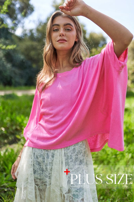 Dolman Loose Fit Solid Color Top