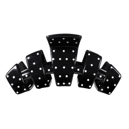 Classic Black Polka Dot Party Large Claw Clip