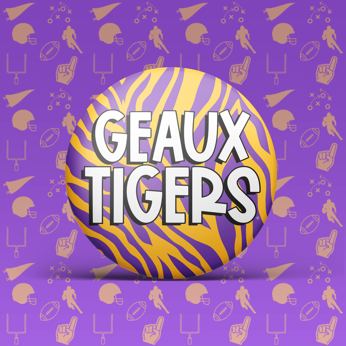 LSU Game Day Buttons | Louisiana State Tigers Game Day Pins