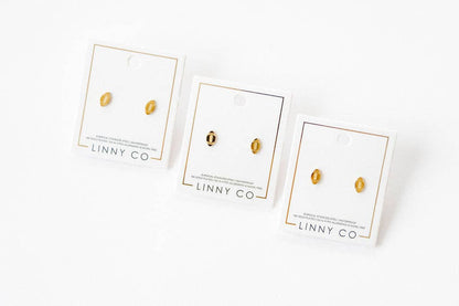 Screwback Stud Earrings - Football