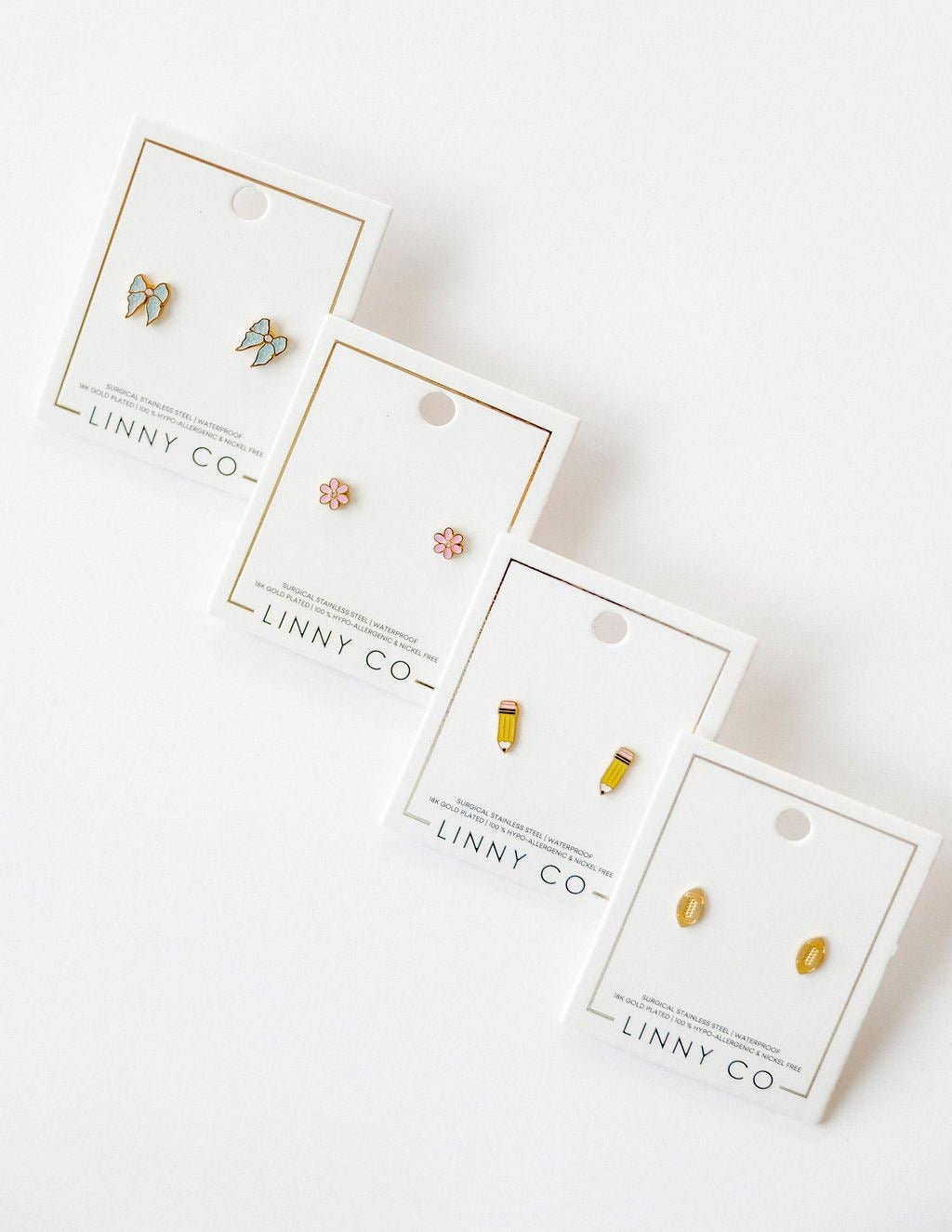 Screwback Stud Earrings - Alli Pink