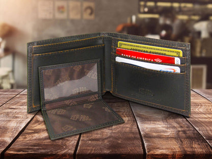Ole Miss Rebels Men's Bifold Old School Camo Leather Wallet.