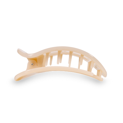 Round Flat Hair Clip | Small | Almond Beige