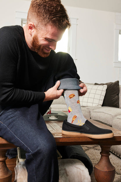 Burgers & Fries Mens Bamboo Crew