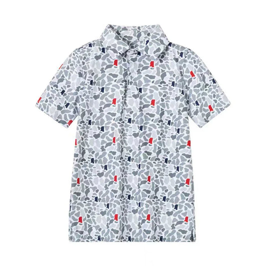 YTH Ms Camo Polo Blue