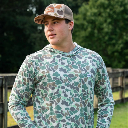 Performance Hooded Tee - Green Camo