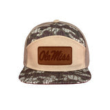 Ole Miss Script Leather Patch 7P-Muddy Bottom